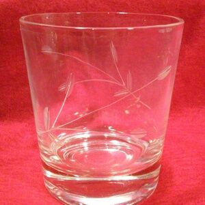 Vintage Princess House Etched Crystal Rock Glass